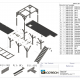 Samlingstegning af platform, konstrueret efter EUROCODES og ISO 14122